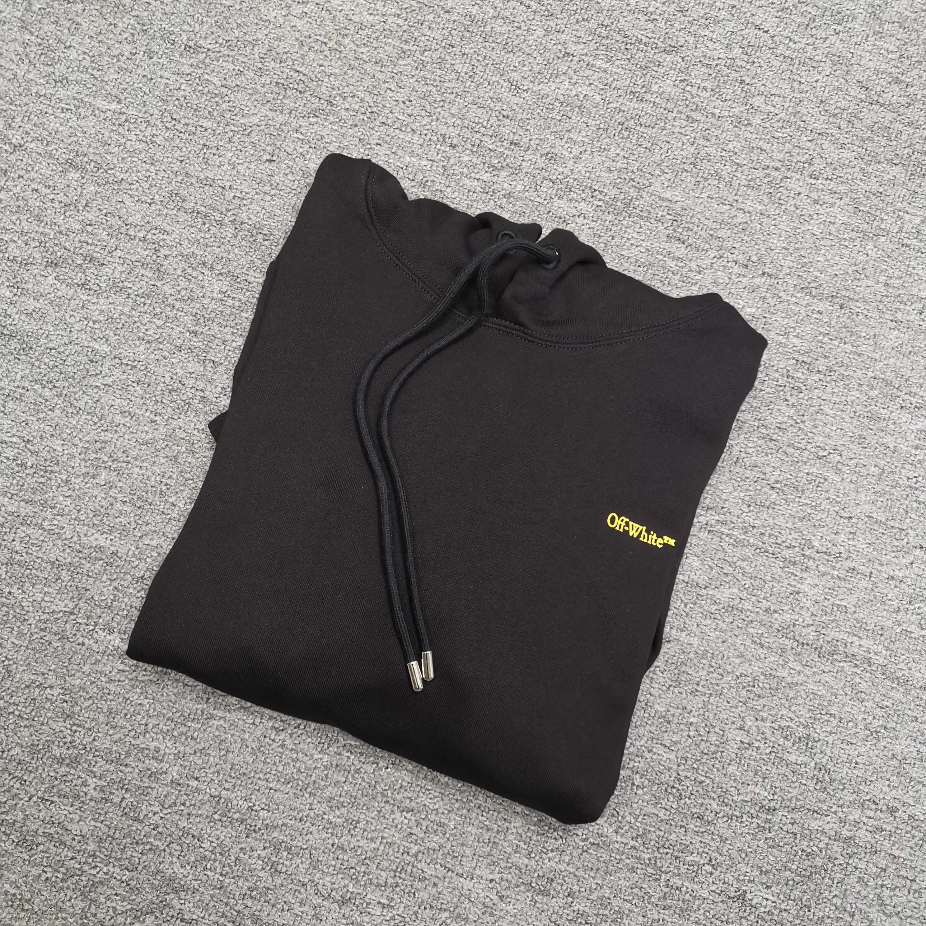 off white 25ss new cordon loose hooded sweatshirt Color: Black Size: S M L XL P410